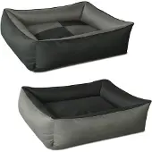 BedDog 2in1 Hundebett,(XXXL) ca. 145x105x28cm,ROCK-FLOW (grau/anthrazit)