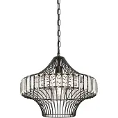 WESTINGHOUSE Pendelleuchte Kristallglas Mattschwarz mit 1 Lichtquelle
