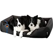 BedDog Hundebett LUPI waschbar,(XXL) ca. 120x85x23cm,BLACK-FIELD (schwarz/braun)
