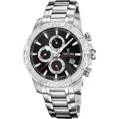 Festina Herrenuhr Timeless Chronograph Armbanduhr Edelstahl silber UF20704/6