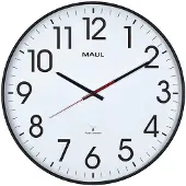 MAUL Wanduhr MAULclimb Ø 47.7 x 5.4 cm funkgesteuert Kunststoff 1 x AA (1.5 V) schwarz