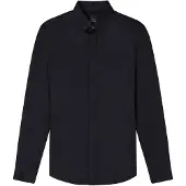 Armani Exchange für Herren. 8NZCBDZN10Z1200 Schwarzes Popeline-Hemd (XS), Lässig, Party, Baumwolle, Klassisch, Langarm