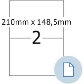 Herma Blattetiketten 8402, permanenthaftend, bedruckbar, B 210 x H 148 mm, Papier, weiß, 1000 Stück/500 Blatt