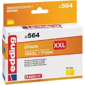 Edding EDD-564 Tintenpatrone, Gelb kompatibel zu Epson T78XXL (T7894), Gelb, 38 ml, 1 Stück(e), 4315 Seiten, Einzelpackung