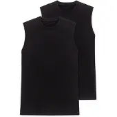 Schiesser Unterhemden 228010 American T-Shirt Herren Black (2er-Set)-S
