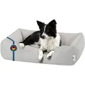 BedDog Hundebett ZARA,(L) ca. 80x65x18cm,LIGHT-GREY (hellgrau)