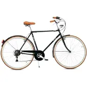 Via Veneto Condorino Herren-Citybike, 28 Zoll, 6-Gang, Rahmenhöhe 54 cm, Schwarz matt