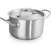 WAS Germany 2x Bratentopf mit Deckel Cookware 53, Ø 20 cm, Chromnickelstahl