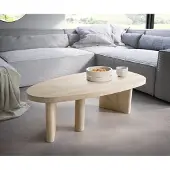 DELIFE Couchtisch Wido 110x50 cm Mango White Wash