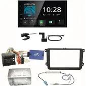 Kenwood DMX5020DABS Android Auto CarPlay Einbauset für Beetle Jetta Sharan T5