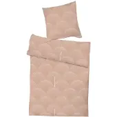 Mojawo 2er Set Renforcé Baumwoll Bettwäsche Bettzeug Reißverschluss Wellen 135x200cm