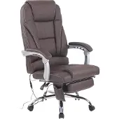 CLP Bürostuhl höhenverstellbar Pacific drehbar mit Massagefunktion 150kg belastbar braun