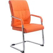 Lomadox Besucherstuhl XL Anubis mit Armlehne orange