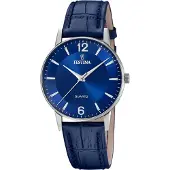Festina Herrenuhr Klassik Armbanduhr Leder blau UF20690/3