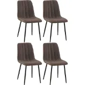 CLP 4er Set Stühle Dijon mit Lehne braun Material Stoff