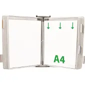 Tarifold Wand-Sichttafelsystem 414102 DIN A4 weiss mit 10 St. Sichttafeln
