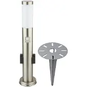 Etc-shop Stehlampe, 2x Steckdose, Bewegungsmelder, Erdspieß