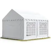 TOOLPORT Partyzelt Festzelt 5x5 m Garten-Pavillon PVC Plane 700 N in weiß Wasserdicht