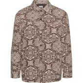 Karl kani Jacke Chest Signature Washed Ribstop Shirt Jacket brown, Größe: L