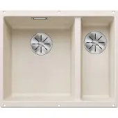 BLANCO Spüle SUBLINE 340/160-U 555 x 460 mm softweiß 527162 1 Spülbecken Ohne Tropffläche Becken links Mit Restebecken