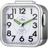 Atrium Wecker Analog Quarz Seniorenwecker schwarz A530-7 o. Ticken große Zahlen