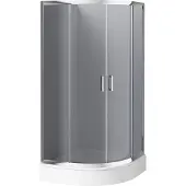 Loge Design Halbrunder Funkia Cabinet, Graphite Glas 80X80 Cm