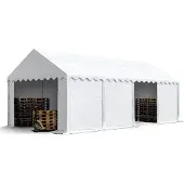 Sonstiges TOOLPORT Lagerzelt 4x8 m Zelthalle Unterstand Weidezelt PVC Plane 700 N wasserdicht in weiß