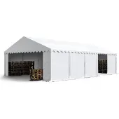 Sonstiges TOOLPORT Lagerzelt 5x10 m Zelthalle Unterstand Weidezelt PVC Plane 700 N wasserdicht in weiß