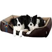 BedDog Hundebett LUPI waschbar,(XXL) ca. 120x85x23cm,MELANGE (braun/beige)