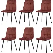 HTI Esszimmerstuhl 6er Set Braun Mesa