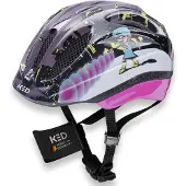 Ked Meggy Trend Kinder Fahrradhelm, Germany, mit LED-Rücklicht, nur 220g, QUICKSAFE Verstellsystem und Insektenschutz; superhero, 44-49 (XS)