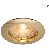 SLV 1000716 PIKA QPAR51 Deckeneinbauleuchte starr messing max. 50W