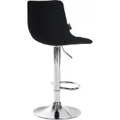 CLP Barhocker Jerry Kunstleder höhenverstellbar und 360 drehbar | Farbe schwarz Gestell Farbe chrom