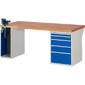 RAU Werkbank 2000x900x890mm 5xSchublade-TA 1xSSKL l.gr/e.bl