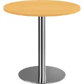Hjh OFFICE PRO BISTRO F80R C - System Konferenztisch Buche Chrom Ø 80