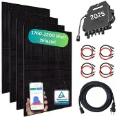 MyVoltaics Balkonkraftwerk MyBasic 1760+ Watt, bifazial, Hoymiles Wechselrichter WLAN 800 Watt, Steckerfertig - einstecken. fertig. - 5m