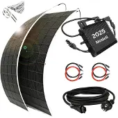 MyVoltaics Balkonkraftwerk MyUltraleicht 620 Watt, mit 2 Modulen je nur 5kg, Hoymiles Wechselrichter WLAN 800 Watt, Steckerfertig - einstecken. fertig. - 5m
