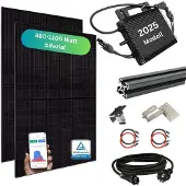 MyVoltaics Balkonkraftwerk MyPfannendach 880+ Watt mit Unterkonstruktion für Schrägdach, bifazial, Hoymiles Wechselrichter WLAN 800 Watt, Steckerfertig - 10m