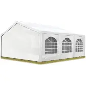 Sonstiges TOOLPORT Hochwertiges Partyzelt 5x6 m Pavillon Zelt PE Plane 450 N Gartenzelt Festzelt Wasserdicht weiß