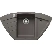 BLANCO ZIA 9 E, Aufsatzwanne, Halbkreis, Silgranit, Grau, 1 Becken, 360 mm