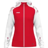 Jako Kapuzenjacke Sonic Damen - rot/weiß, Größe:42/44