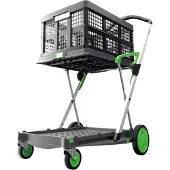 Soennecken Klapptrolley Kunststoff/Aluminium grau/grün