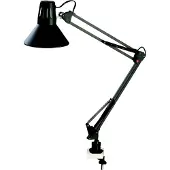 Alco Tischleuchte, Metall, Schwarz, 2 Gelenke, E27, 230 V, 60 W, mit Tischklemme, ohne Leuchtmittel