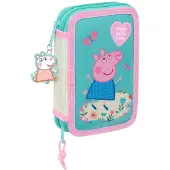 Safta Peppa Wutz - Mäppchen Federmappe, 28 Teile, 2-fach gefüllt, Peppa Pig