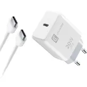 Cellularline Charger Kit 20W - For iPhone 15 Series, Drinnen, AC, 1 m, Weiß