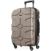 Hauptstadtkoffer - X-Kölln - Handgepäck-Koffer Trolley mit Dehnfalte 4 Rollen robuste Hartschale Reisekoffer erweiterbar, TSA-Schloss 50 L,Gold