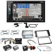 Pioneer AVIC-Z730DAB Navigation Bluetooth CD Einbauset für Audi A6 4B Facelift