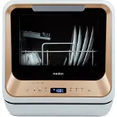 Medion Mini Geschirrspüler DWT20 (Tischgeschirrspüler, Spülmaschine, 2 Maßgedecke, funktioniert mit/ohne Wasseranschluss, 6 Reinigungsprogramme, Babyflaschen, Startzeitvorwahl, freistehend)