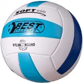 Best Sporting Volleyball Soft Pro Größe 5, weiß/gelb/rot oder weiß/hellblau/blau