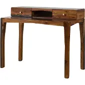MASSIVMOEBEL24.DE MASSIVMOEBEL24 Schreibtisch Sheesham 120x60x95 dunkelbraun lackiert ANCONA #250
